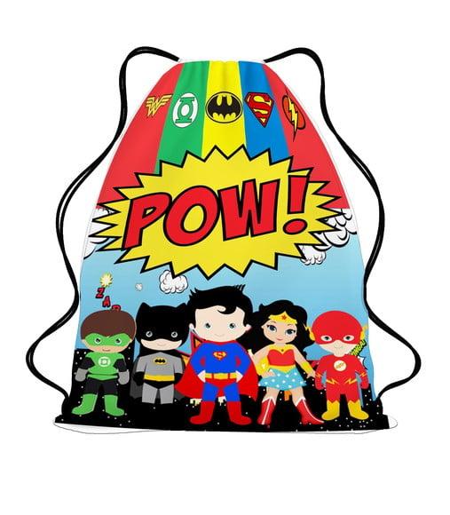 30 Bolsinha Sacochila Mochila Liga da Justiça