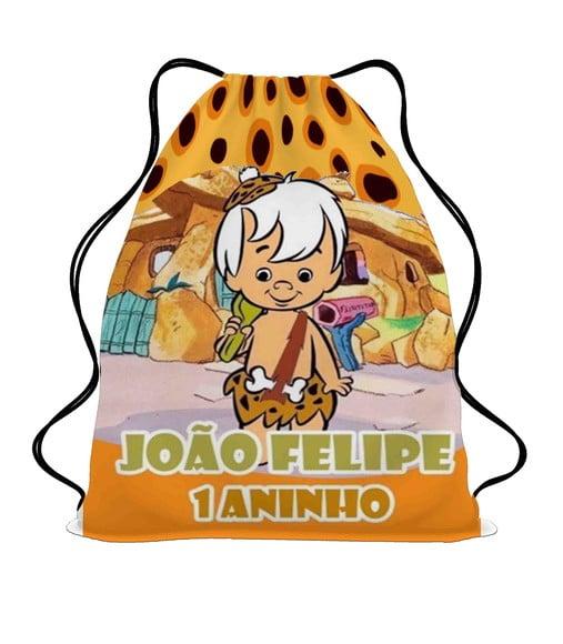 30 Lembrancinha Sacochila Bam Bam Flintstones