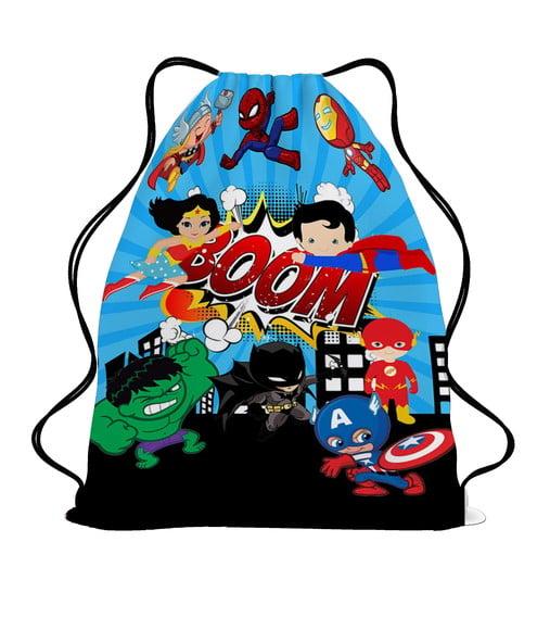 30 Mochila Sacochila Mochilinha Super Heróis Cut