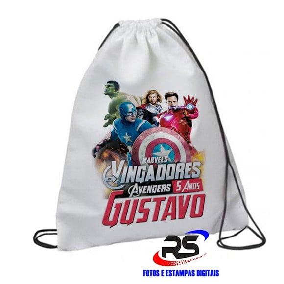 30 Sacochila Mochila Infantil Vingadores ? Lembrancinha