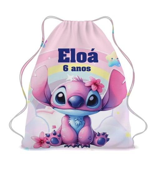 35 Lembrancinha Festa Sacochila Mochila Stitch