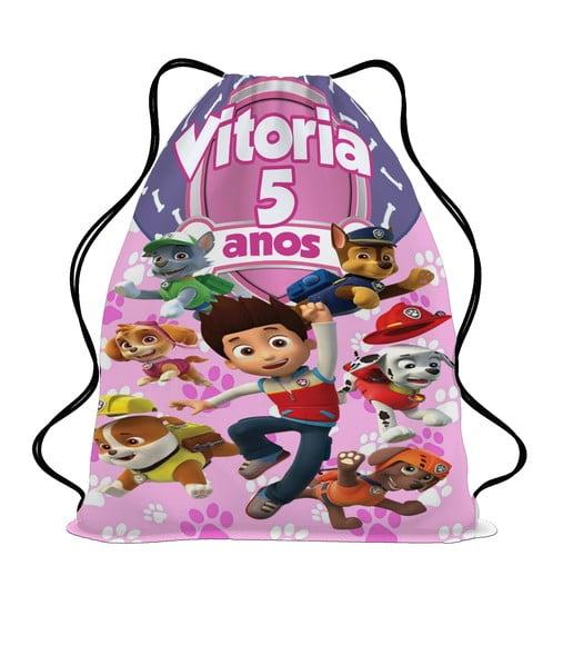 35 Lembrancinha Mochila Saco Patrulha Canina