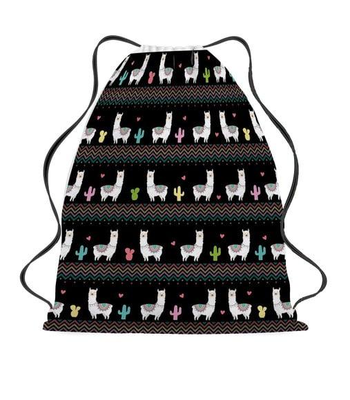 390 Bolsinha Sacochila Mochila Lhama - Lembrancinha Lhama