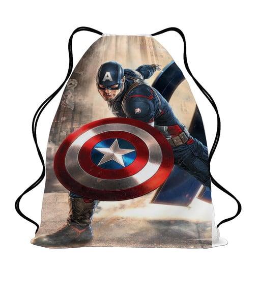 40 Sacochila Mochila Sacolinha Personalizada Capitão América