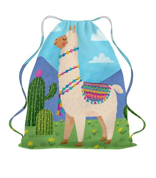 50 Bolsinha Sacochila Mochila Lhama - Lembrancinha Lhama