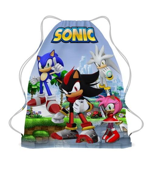 50 Lembrancinha Festa Sacochila Mochila Turma do Sonic