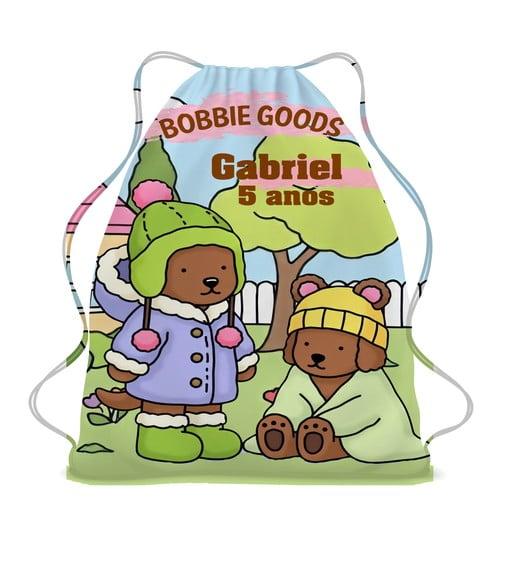 50 Mochila Saco Personalizada Bobbie Goods - Anivesário