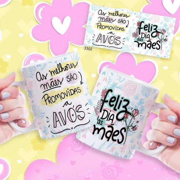 Aneca de Porcelana Personalizada Mãe Presente Dia das Mães