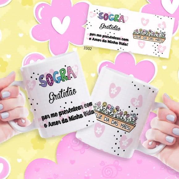 Aneca de Porcelana Personalizada Mãe Presente Dia das Mães