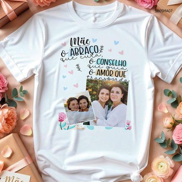 Camiseta Dia das Mães Personalizada Presente com Foto