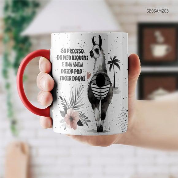 Caneca de Porcelana Amiga,caneca Amizade com Frases