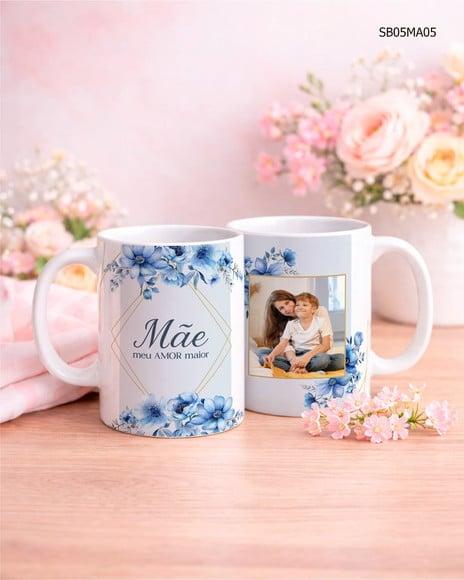 Caneca de Porcelana Dia das Mãe - Presente Critivo