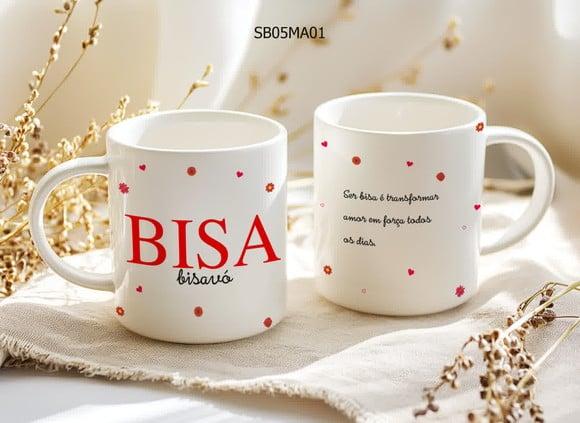 Caneca de Porcelana Dia das Mãe - Presente Criativo