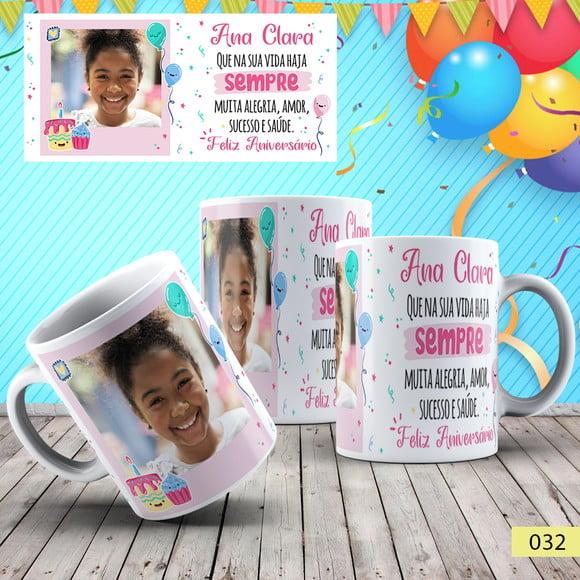 Caneca de Porcelana Personalizada Anivesário - Presente