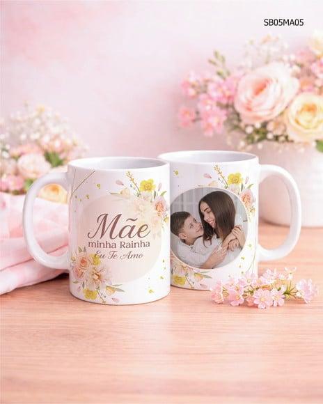 Caneca Dia das Mães - Personalizada com Foto e Frase