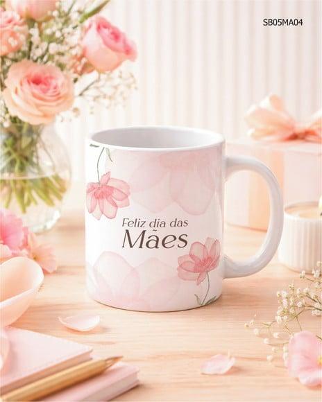 Caneca Dia das Mães Delicada Presente Criativo