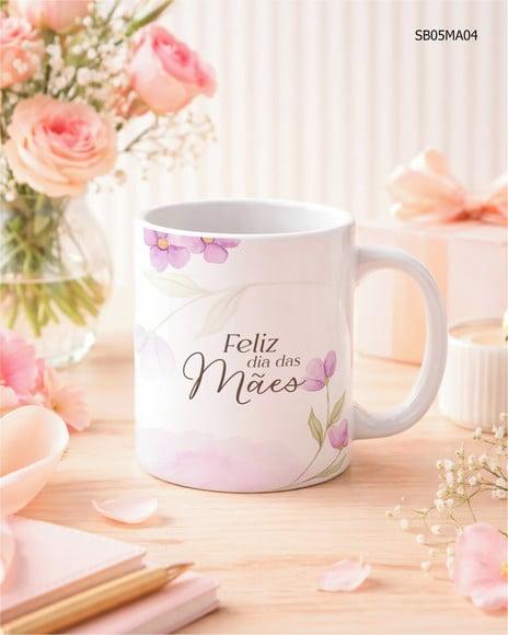 Caneca Dia das Mães Delicada Presente Criativo