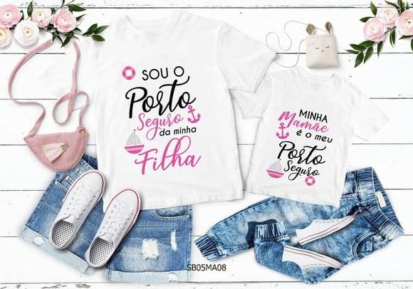 Kit 2 Camisetas Dia das Mães Personalizada - Porto Seguro