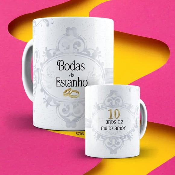 Kit com 2 Canecas Porcelana Personalizada Boda Família