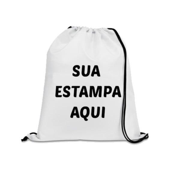 105 Mochila Saco Sacochila Personalizada com Arte e Logo