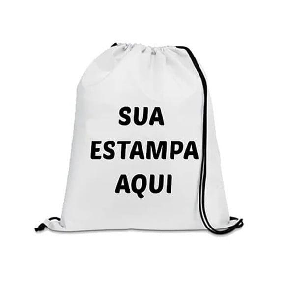 150 Mochila Saco Sacochila com Arte e Logo -tam 20x30