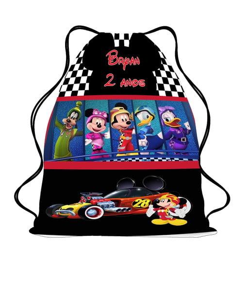 20 Mochila Saco Lembrancinha Mickey Sobre Rodas