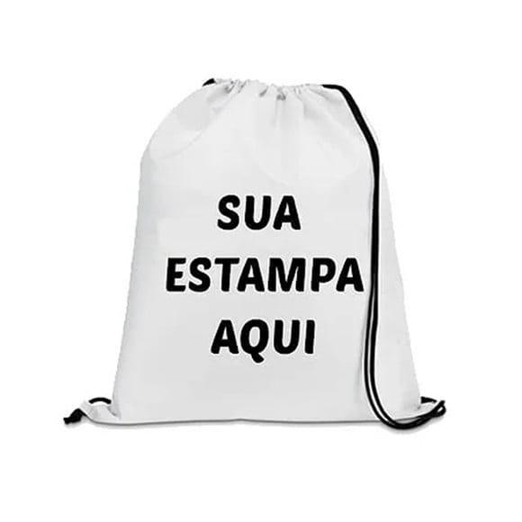 200 Mochila Saco Sacochila Personalizada com Arte e Logo
