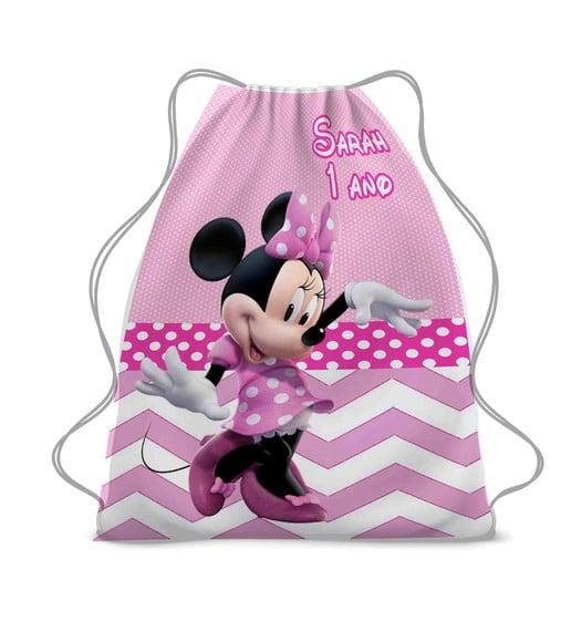 25 Mochila Saco Lembrancinha Mickey e Minnie