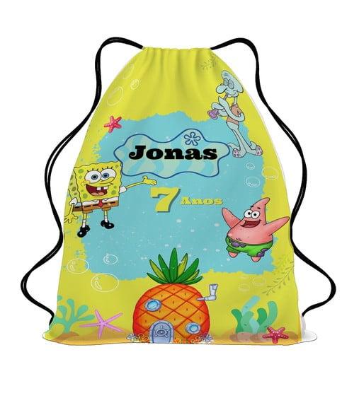 30 Mochila Saco Bob Esponja Personalizada