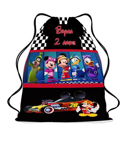 30 Mochila Saco Lembrancinha Mickey Sobre Rodas