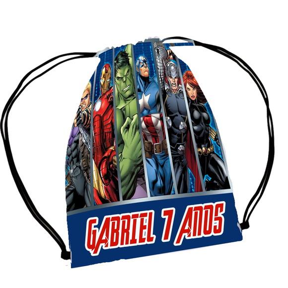 35 Mochila Saco Sacochila Lembrancinha Vingadores