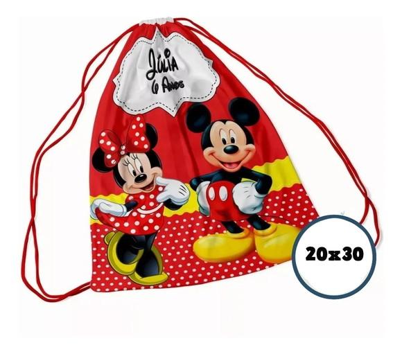 40 Mochila Saco Lembrancinha Mickey Personalizada