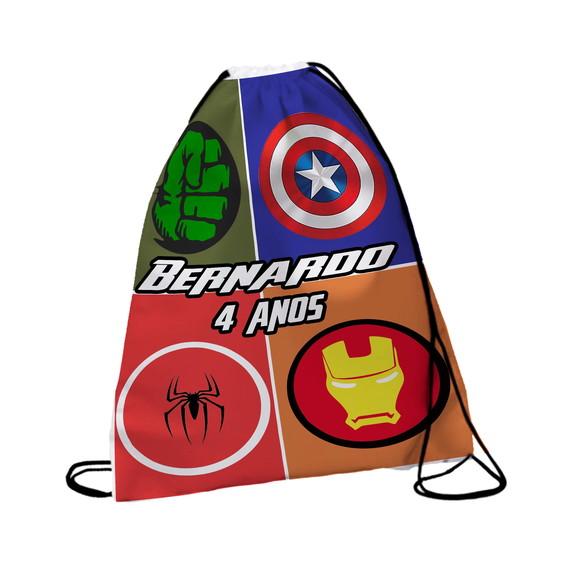 40 Mochila Saco Sacochila Lembrancinha Vingadores