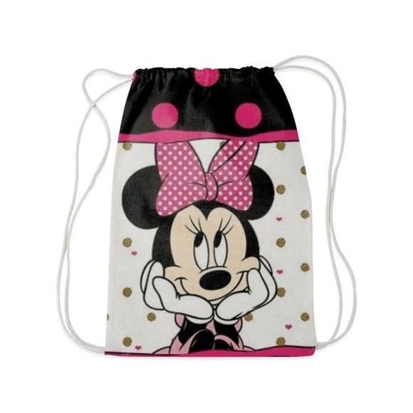 40 Mochila Sacochila Minnie Rosa