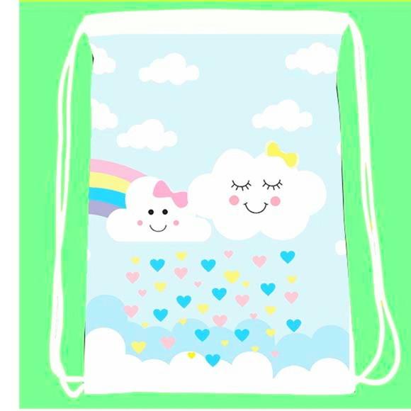 50 Mochila Saco Mochilinha Chuva de Amo Personalizada