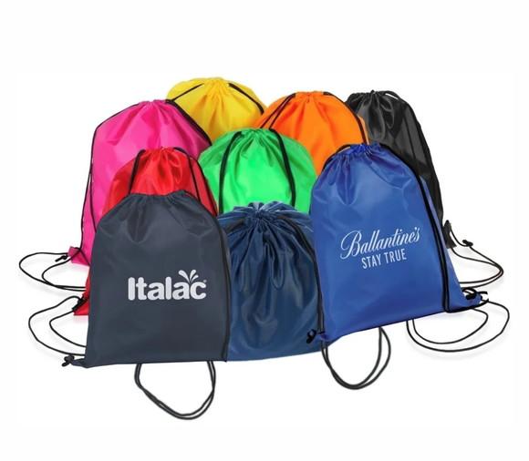50 Mochila Sacochila Brindes para Empresas Tamanho 30x40