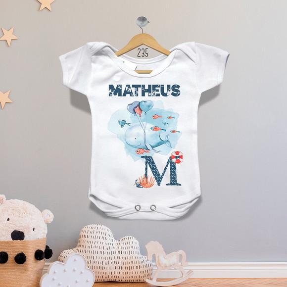 Body Personalizado com Letras do Alfabeto