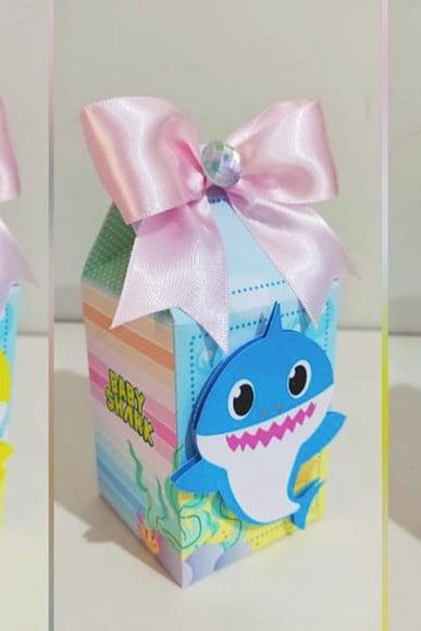 Caixa Milk Aniversário Baby Shark Personalizada