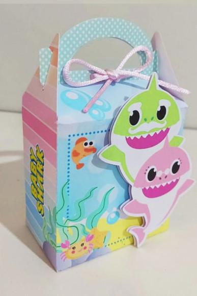 Caixa Milk Aniversário Baby Shark Personalizada