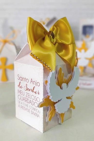 Caixa Milk Batizado com Oração Santo Anjo