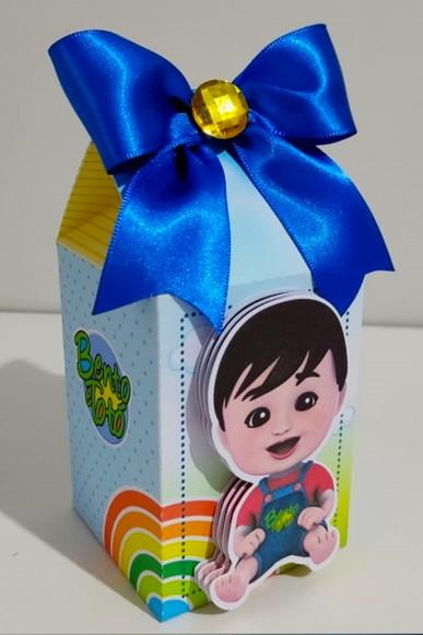 Caixa Milk Aniversário Bento e Totoi Personalizada Aplic 3d