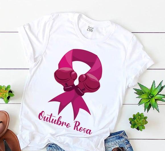 Camiseta Outubro Rosa Campanha Solidária