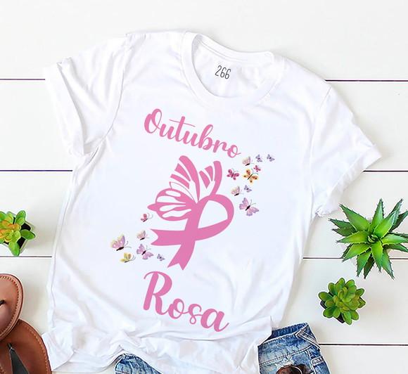 Camiseta Outubro Rosa Campanha