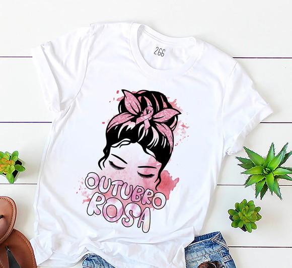 Camiseta Outubro Rosa de Conscientização