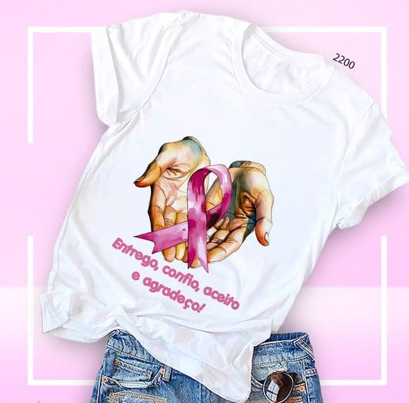 Camiseta Outubro Rosa Um Toque pela Vida