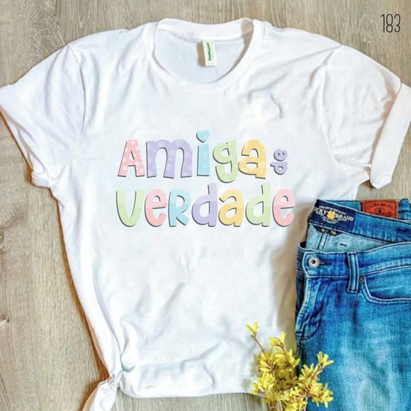 Camiseta Personalizada com Frase Amizade