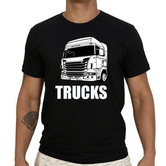 Camiseta Trucks 100% Algodão Estampa em Silk