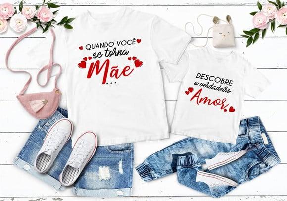 Camisetas Dia das Mães Kit 2 Peças Personalizada
