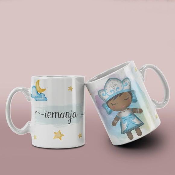 Caneca Ceramica Orixás Religiosa /col12 Dv