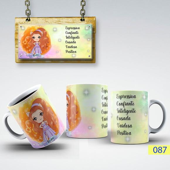 Caneca de Porcelana Signos do Zodíaco-princesas 325ml